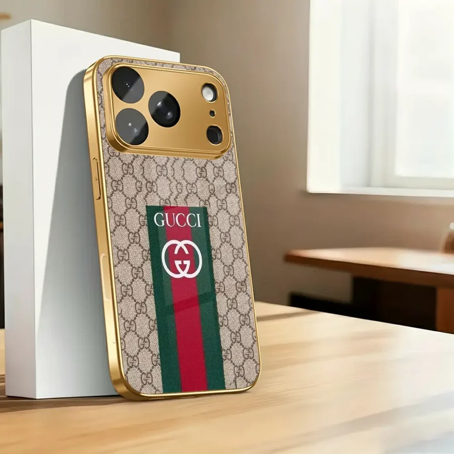 GG Pattern Gold Luxe Case