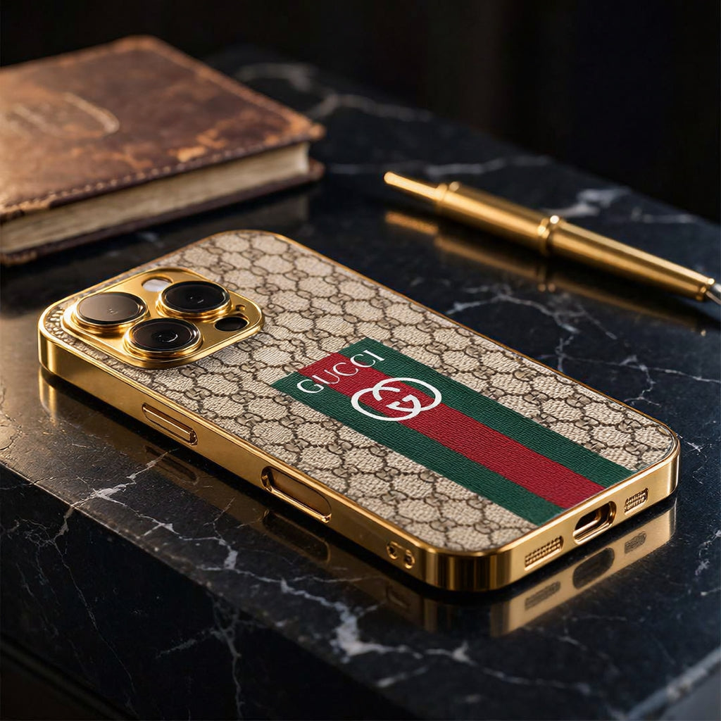GG Pattern Gold Luxe Case
