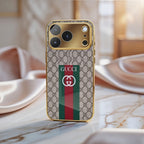 GG Pattern Gold Luxe Case
