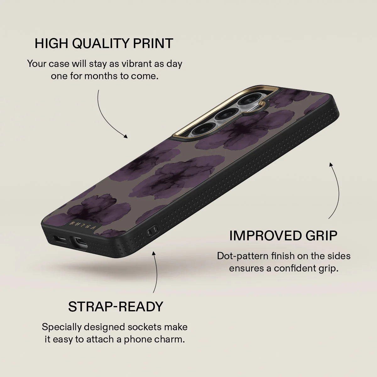 Galaxy S Series - LayerOn Midnight Bloom Case