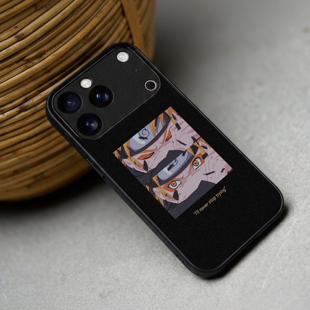 Anime Naruto Never Stop Trying Phone Case